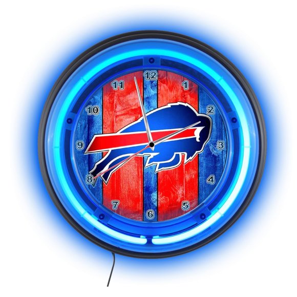 Buffalo Bills Football team NEON CLOCK NEW - Picture 1 of 3